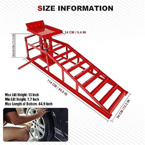 Buripes 2 Packs 11000lbs Hydraulic Car Ramps Low Profile Car India | Ubuy