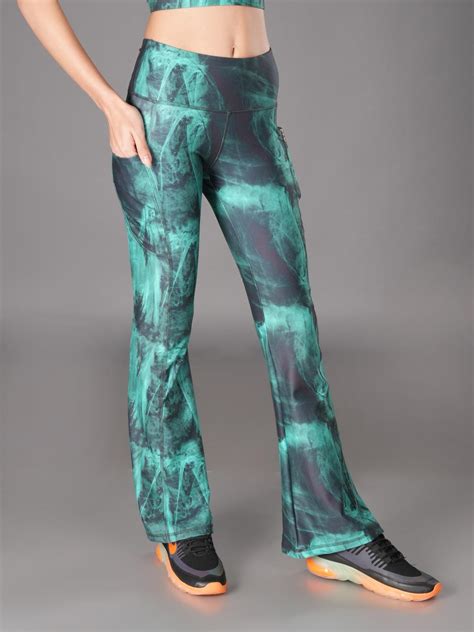 Women High-Rise Flared Track Yoga Pants with 2 Side Pockets - Melody ...