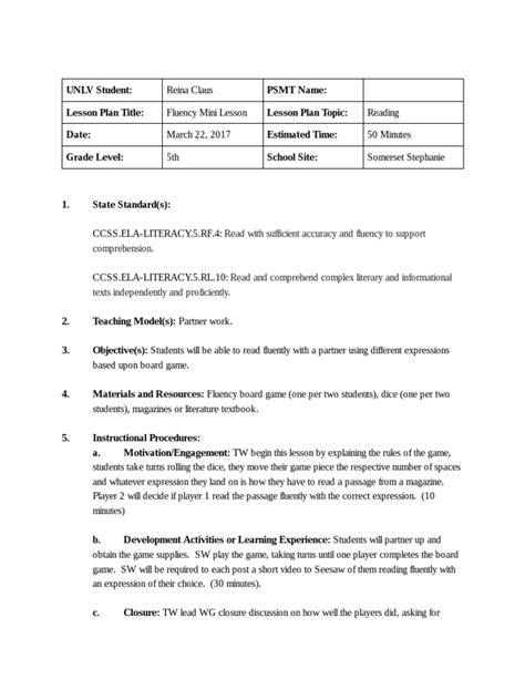 Image result for Fluency Lesson