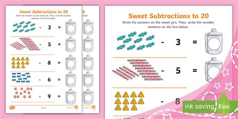 Sweet Subtractions to 20 (Ages 5 - 7)