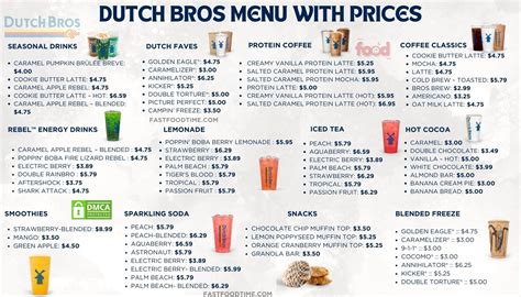 Dutch Bros Menu With Prices | Order Online Delivery