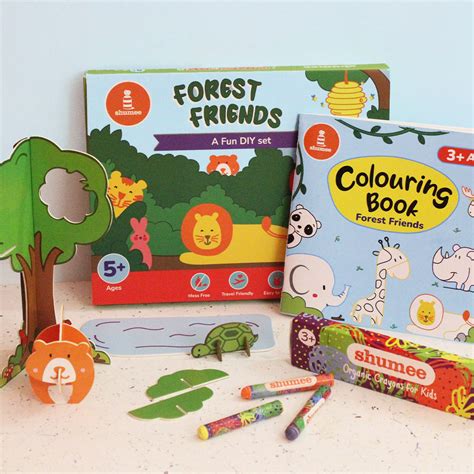 Forest Friends DIY box and Coloring book – Shumee