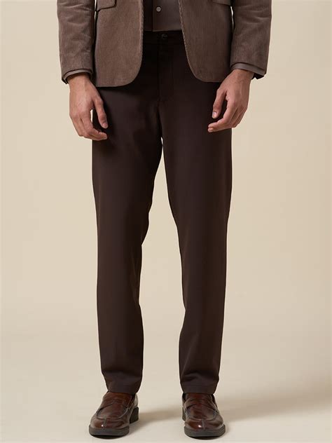 Buy Dark Brown Flex Slim Fit Pants for Men Online