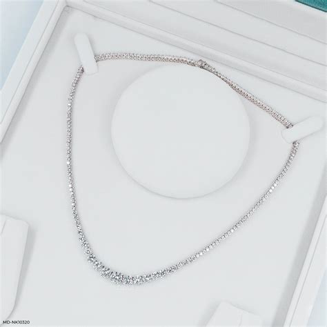 Graduation Tannis Diamond Necklace 14K White Gold – Maiora Diamonds