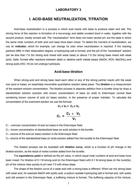 Image result for Acid-Base Neutralization Lab