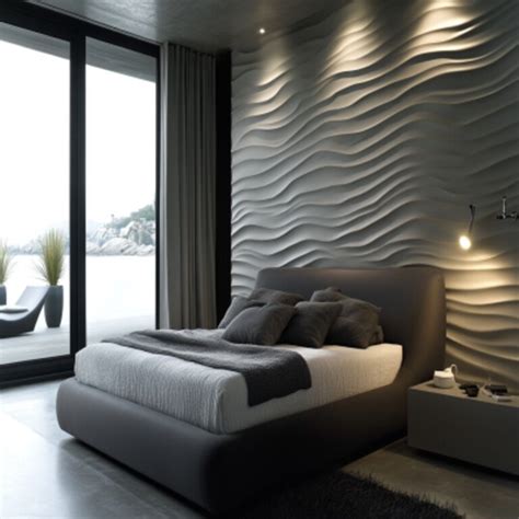 Dark Peach Fluted Wall Panels Wall Design for Contemporary Bedrooms