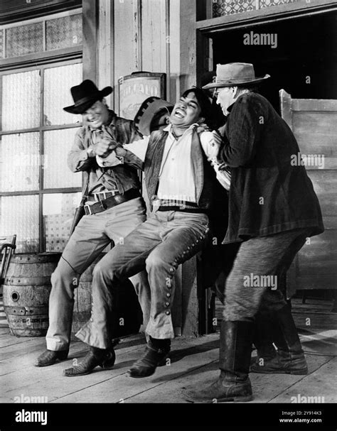 Valentin de Vargas (center), on-set of the western film, "The Firebrand ...