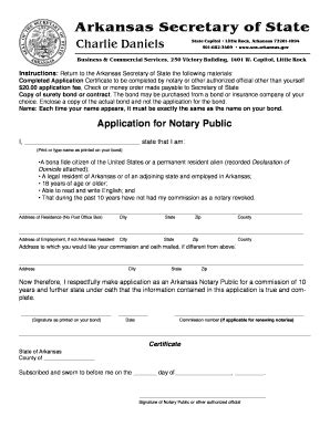 Arkansas Secre T A Ry Of State - Notary Rotary - Fill and Sign ...