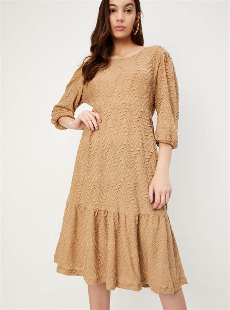Buy Women Textured Knit A-line Dress Online at just Rs. 1199.0 ...