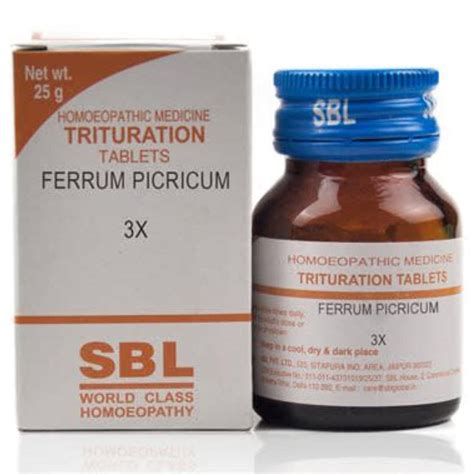 Buy SBL Ferrum Picricum Trituration 3X Tablets, 25 gm | 19 Minutes ...