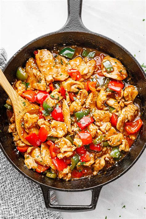 Pepper Chicken Stir Fry Recipe – Chicken Stir Fry Recipe with Peppers ...
