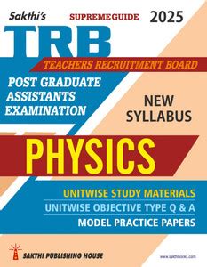 Trb Pg Physics: Unitwise Study Materials & Model Practice Papers (New ...