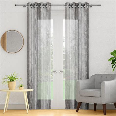 Buy PORTICO Willow Curtains Brown Printed Door Curtains - 130x225cm ...