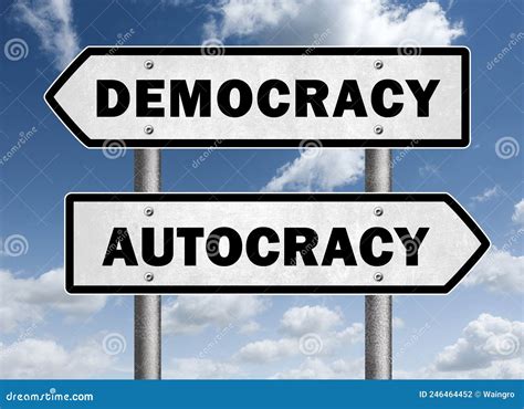 Democracy versus Autocracy stock illustration. Illustration of china - 246464452