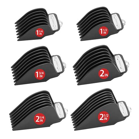 Yinke Extra Long Hair Clipper Guards Set - 6 Cutting Lengths 1.25/1.5/1 ...