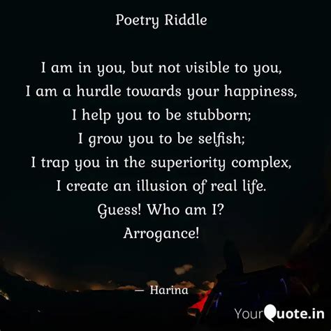 Poetry Riddle I am in yo... | Quotes & Writings by Harina | YourQuote