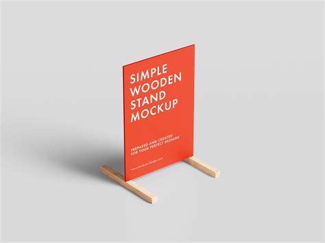 Simple wood stand mockup - Instant Download