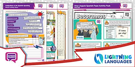 👉 Ursa Lingua's Spanish Surprise Activity Pack