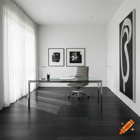 Modern Dark Floors White Walls
