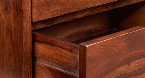 Amazon Brand - Solimo Boir Solid Sheesham Wood Sideboard with 3 Drawers ...