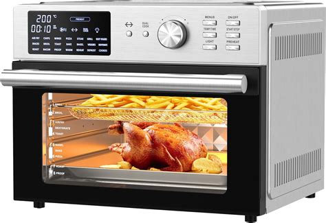 30L Air Fryer Oven With Rotisserie, 1800W & 21 Preset Mode Countertop Convection Mini Oven with ...
