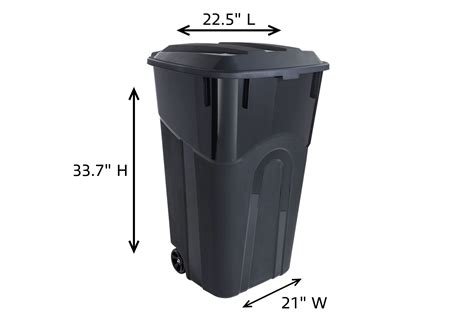 Snapklik.com : United Solutions 32 Gallon Wheeled Outdoor Garbage Can