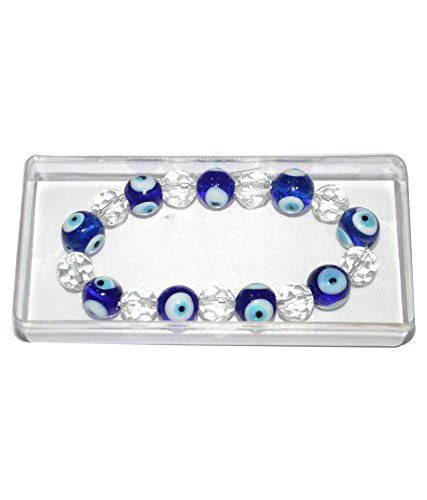 Radha Rani Blue Crystal Evil Eye Bracelet : Amazon.in: Jewellery