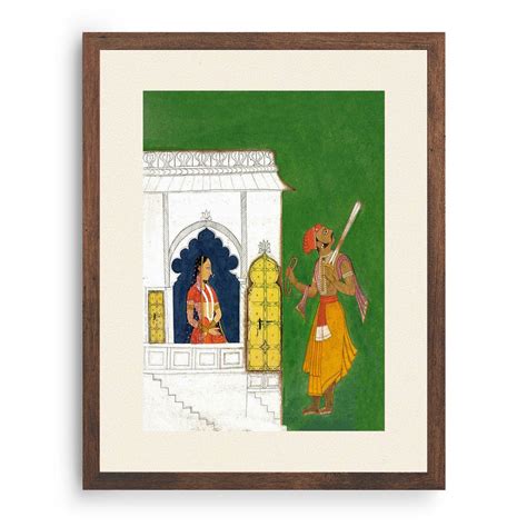 Woman gazing at warrior: Buy Classical Indian Miniature Paintings ...