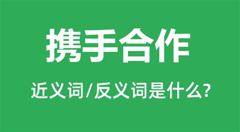 携手合作的近义词和反义词是什么_携手合作是什么意思?_学习力