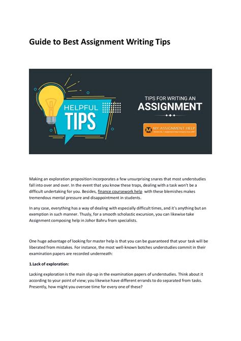 Image result for Assignment Tips