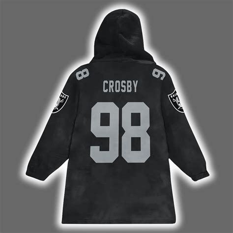 Raiders Maxx Crosby 98 Captain Blanket Hoodie