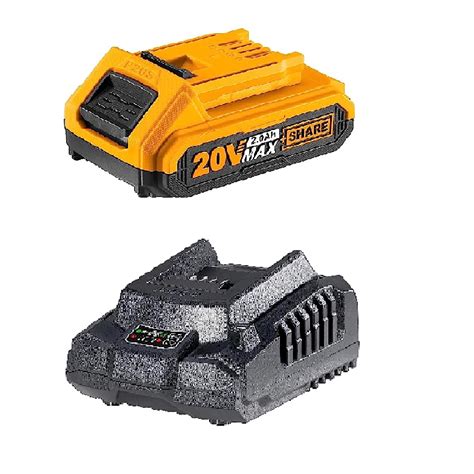 Buy INGCO 20V Battery & Charger Set, 2.0Ah Battery and Fast Intelligent ...