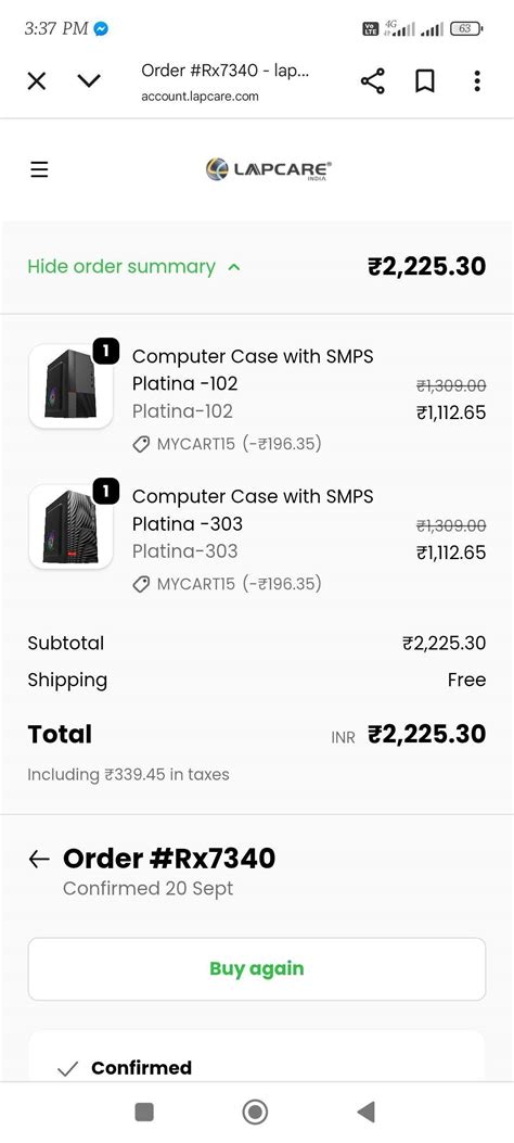 Computer Case with SMPS Platina -303