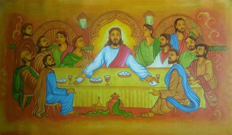 Buy Traditional Last Supper Painting In Kerala Mural Artwork