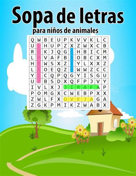 Buy Sopa de letras para niños de animales: Perro, gato, vaca, cerdo ...