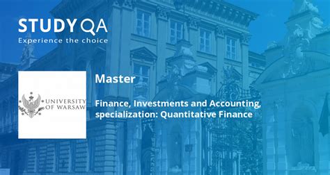 StudyQA — Master: Economics and Finance, specialization: Quantitative ...