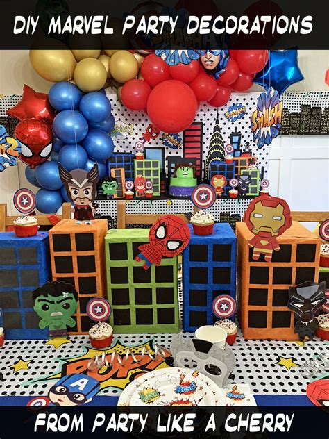 Superhero Birthday Party Centerpiece Ideas Superhero Themed Party