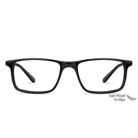 Buy Black Metal Full Rim Rectangle Vincent Chase Classic Acetate IG-100 ...