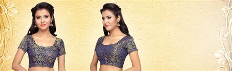 Studio Shringaar Women's Benaras Brocade Short Sleeves Readymade Saree ...