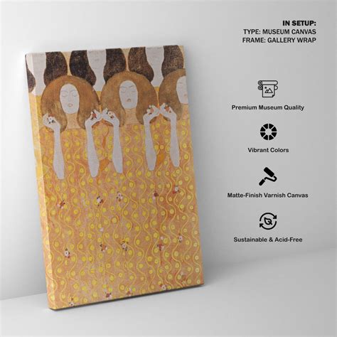 Beethoven Frieze Painting & Wall Art Print by Gustav Klimt - Dessine Art