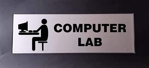 SIGNOOGLE Computer Lab Acrylic Sign Display Office Sign Board For ...