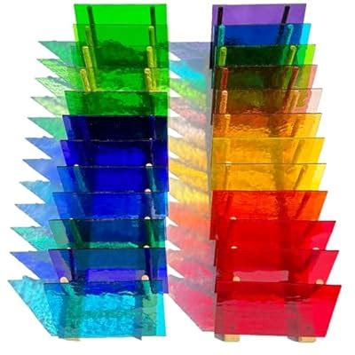 PALJOLLY 24 Sheets Rainbow Transparent Stained Glass Sheet India | Ubuy