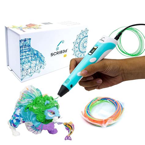 SCRIB3D P1 3D Printing Pen with Display - Includes 3D Pen, 3 Starter ...