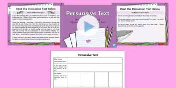 Persuasion Text Read, Record and Present Information Lesson Pack