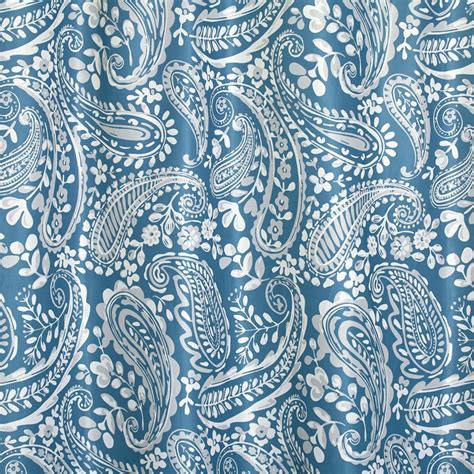 Buy Mekong Kalmyk Paisley Print Shower Curtain with Rings - 180x180cm ...