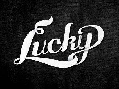 Premium Vector | Lucky hand lettering word