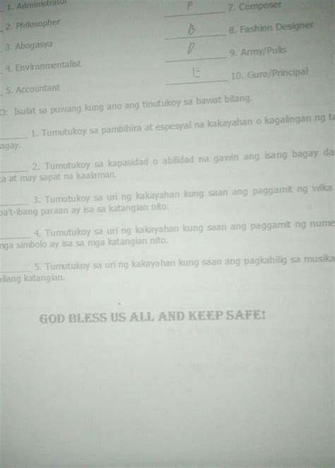 pa sagot po isulat sa puwang kung ano ang tinutukoy sa bawat bilang ...