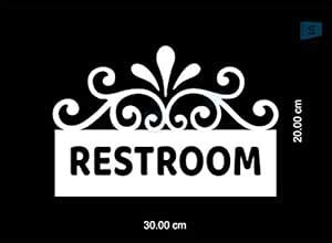 SIGN EVER Restroom Signage Stickers Bank Office Hospital Restaurant ...