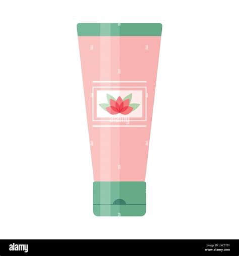 Cosmetic product tube for beauty and skin care. Decorated with lotus ...