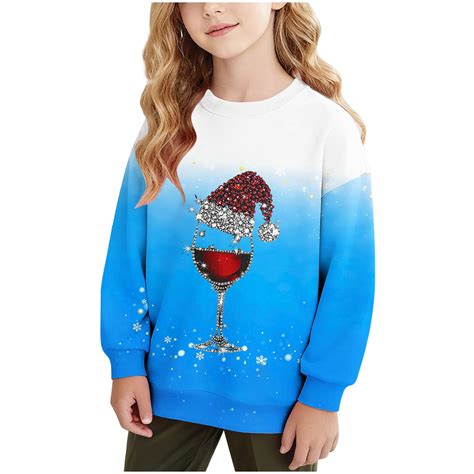 biudgviw Baby Boys Girl's Christmas Shirts Toddler Print Crew Neck ...